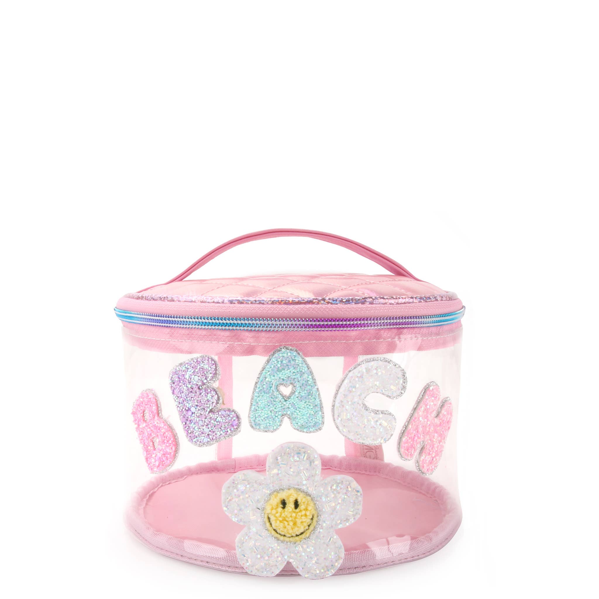 'Beach' Clear Round Glam Bag