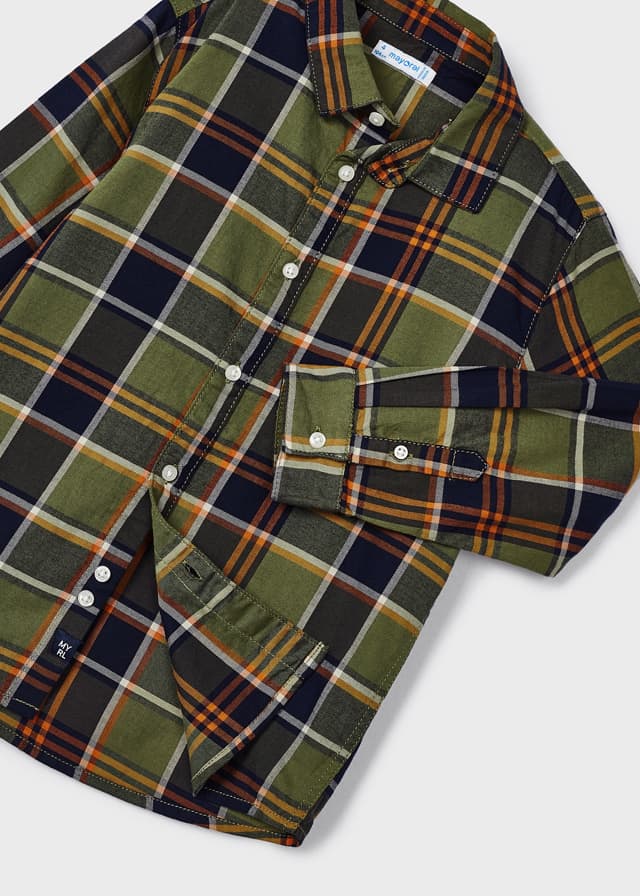 Long Green Check Shirt