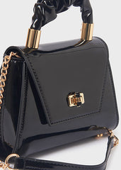 Black Patent Small Handbag