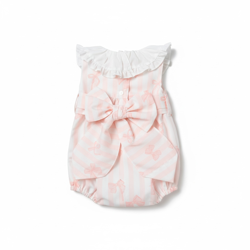 Pink Bow Romper