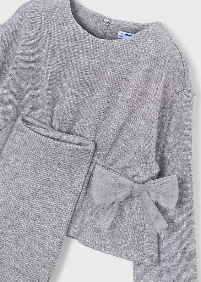 Grey Lurex Knit Trouser Set