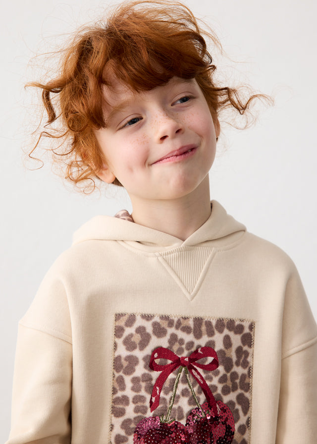 Leopard Print Hooded Fleece Dress