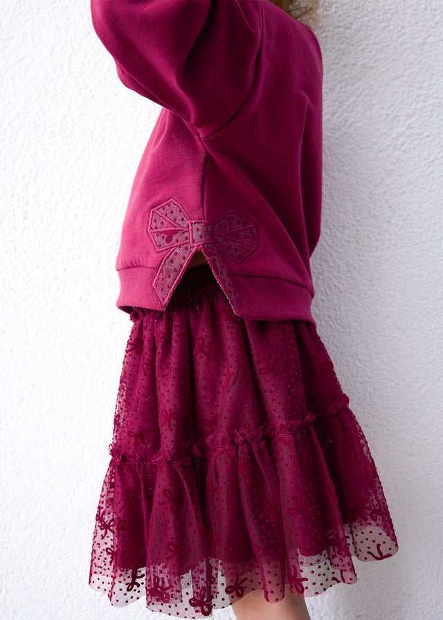 Rasberry Tulle Skirt Set