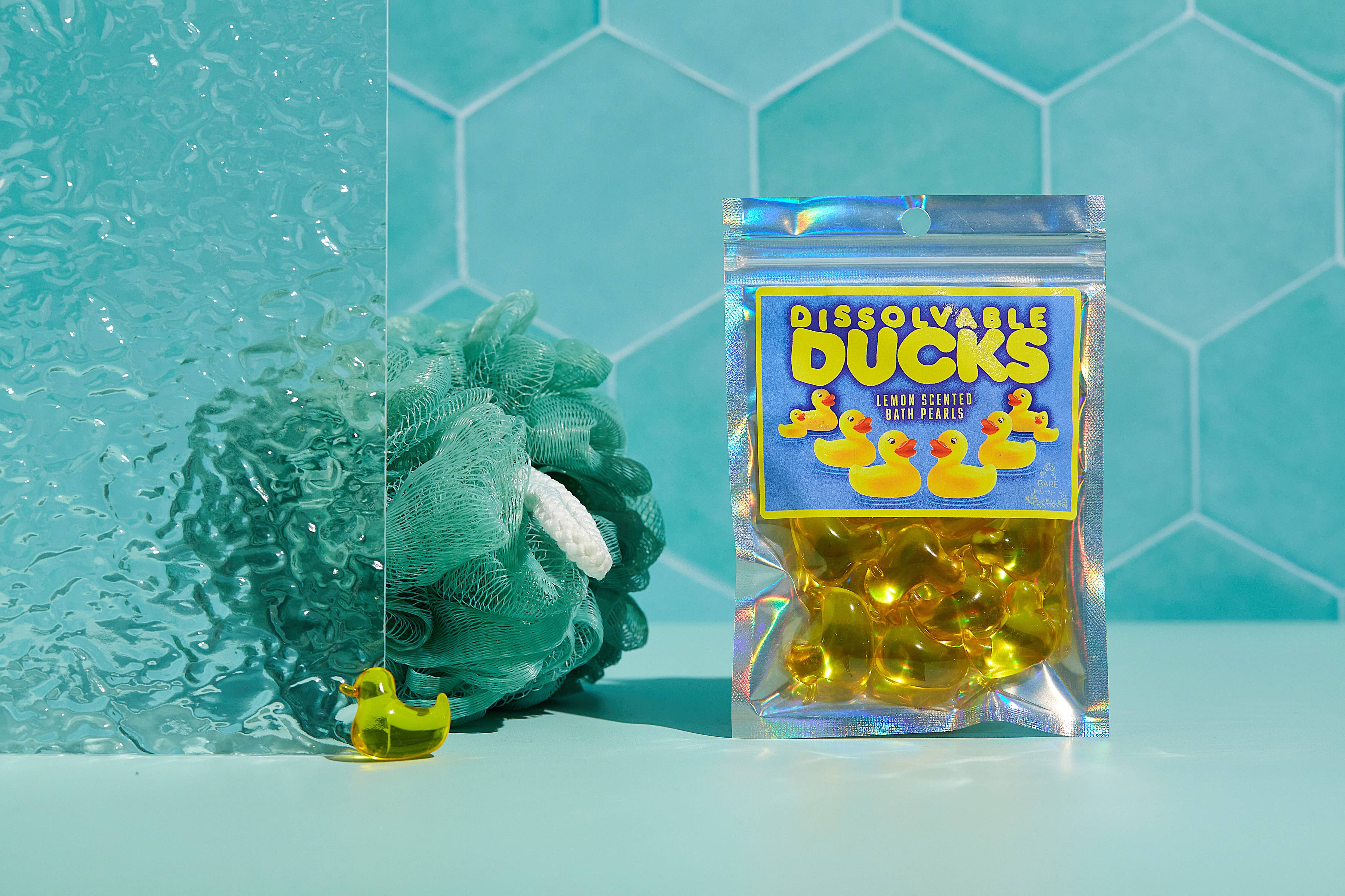 Dissolvable Ducks - Lemon Scented, Duck Shaped Bath Pearls