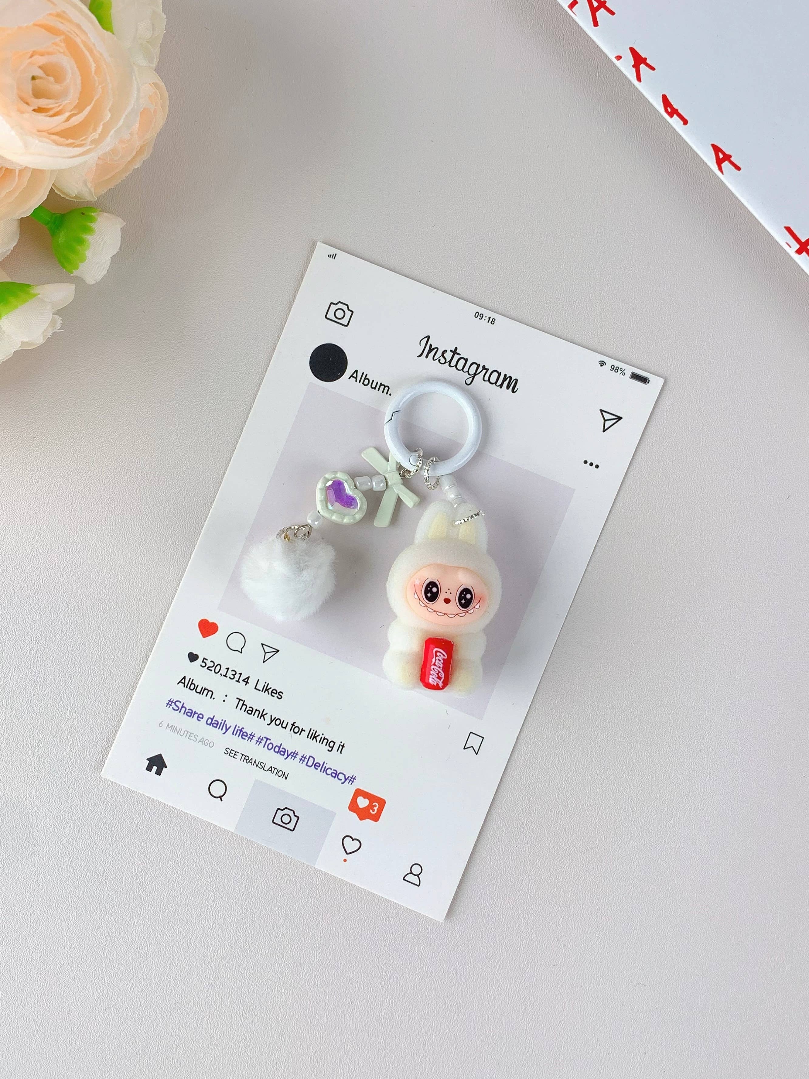 Labubu Hot-Selling Cute Keychain for Girls,Car Key Accessory