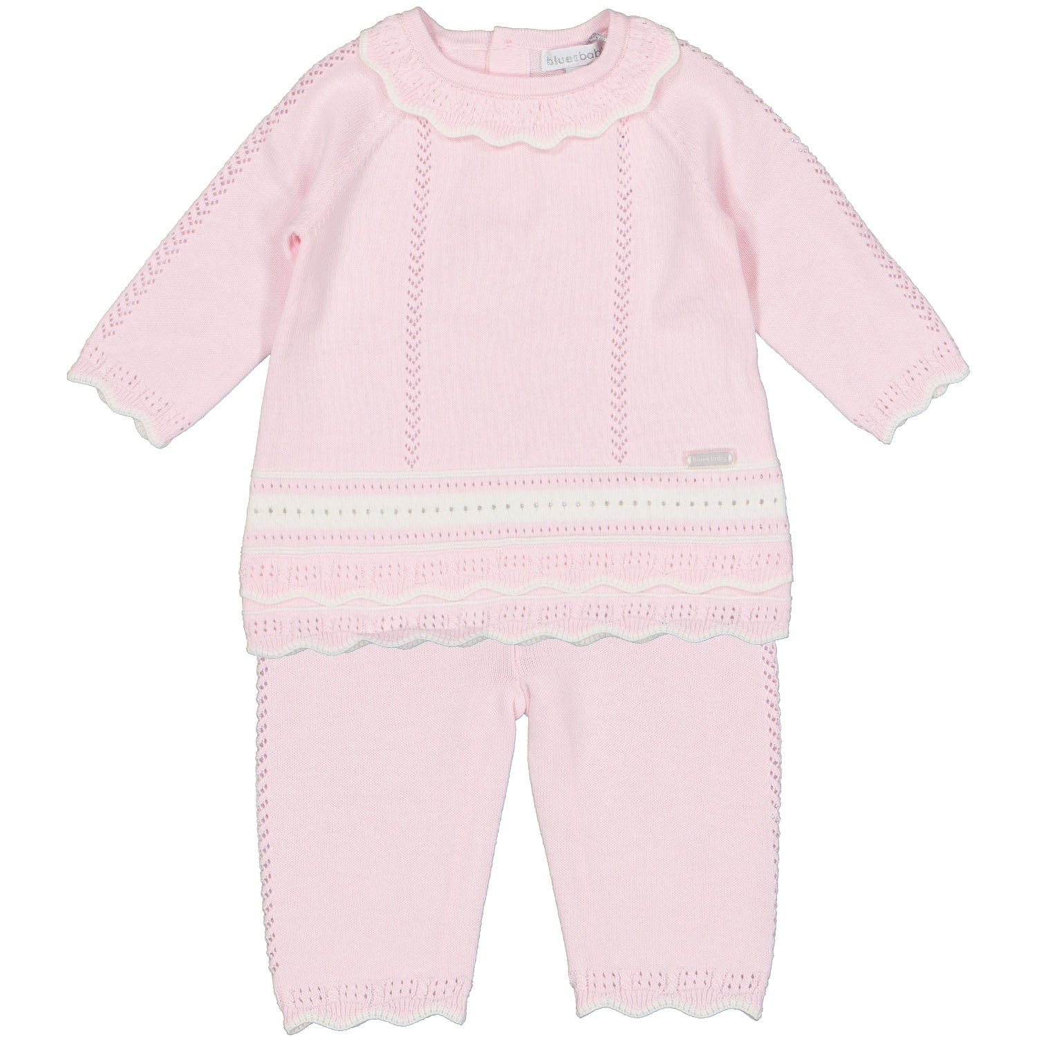 Pink & Ivory Knitted Tunic Set