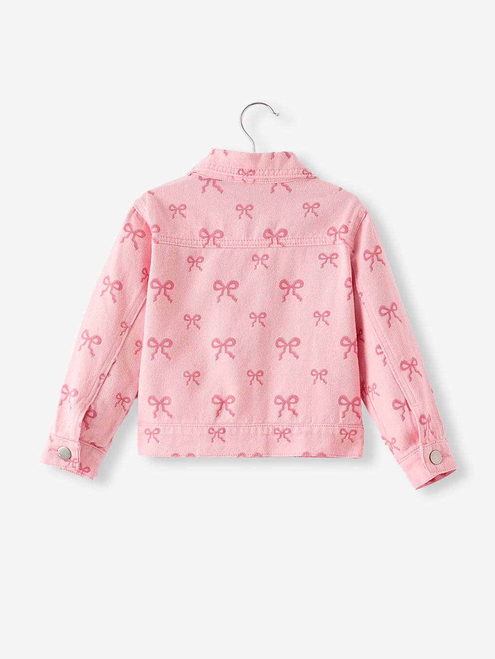 Pink Bow Girls Denim Jacket