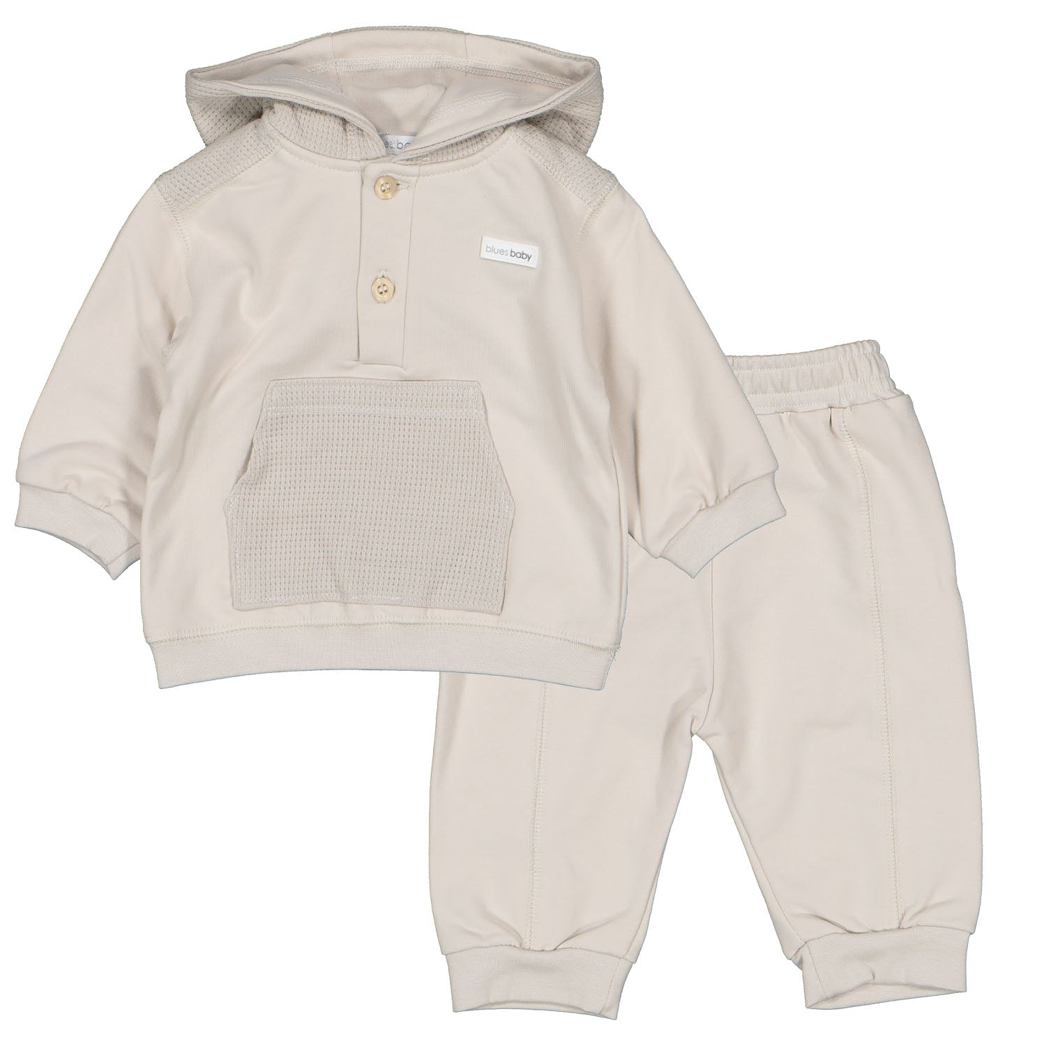 Beige Hooded Jog Set