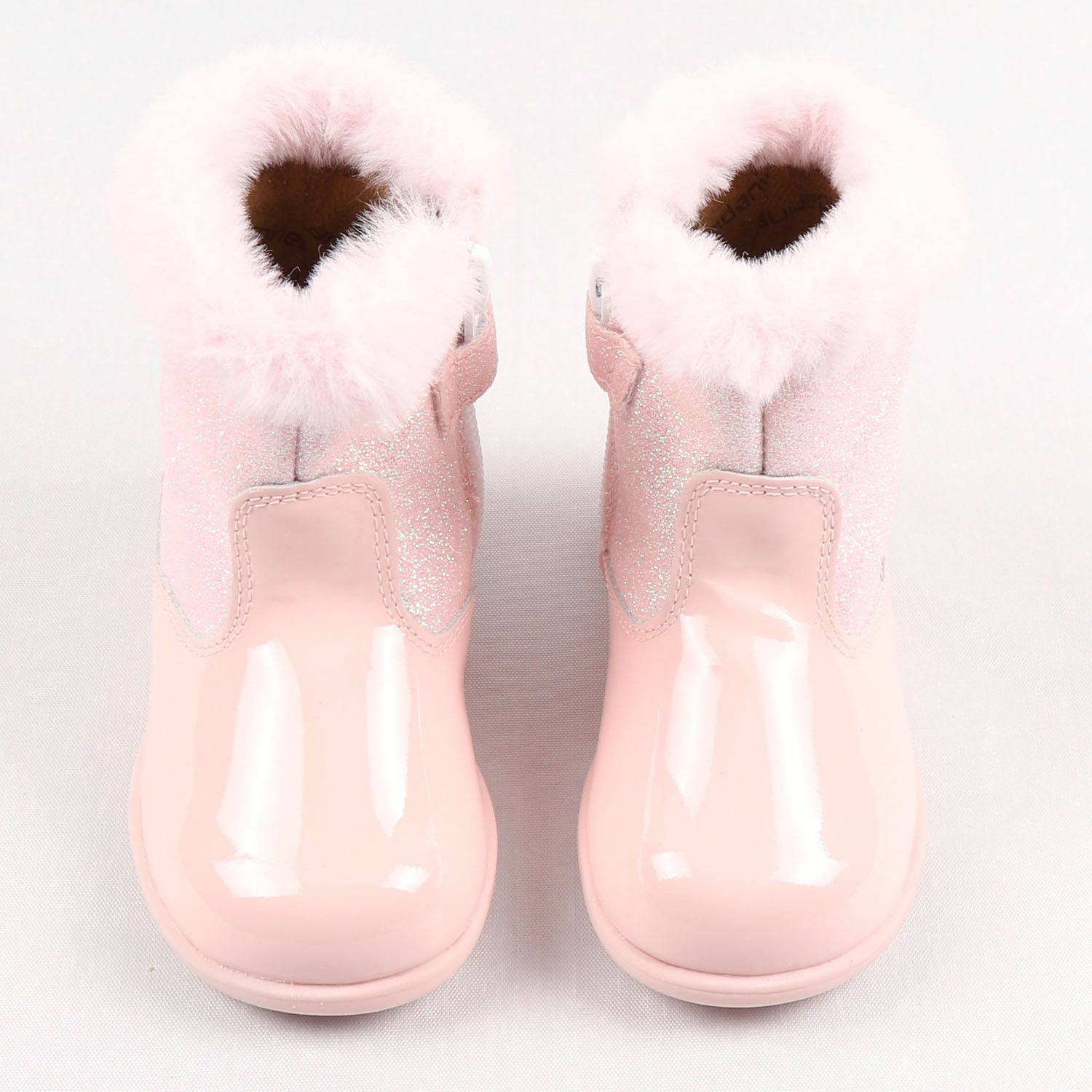 Pink Sparkle Fur Trimmed Boots