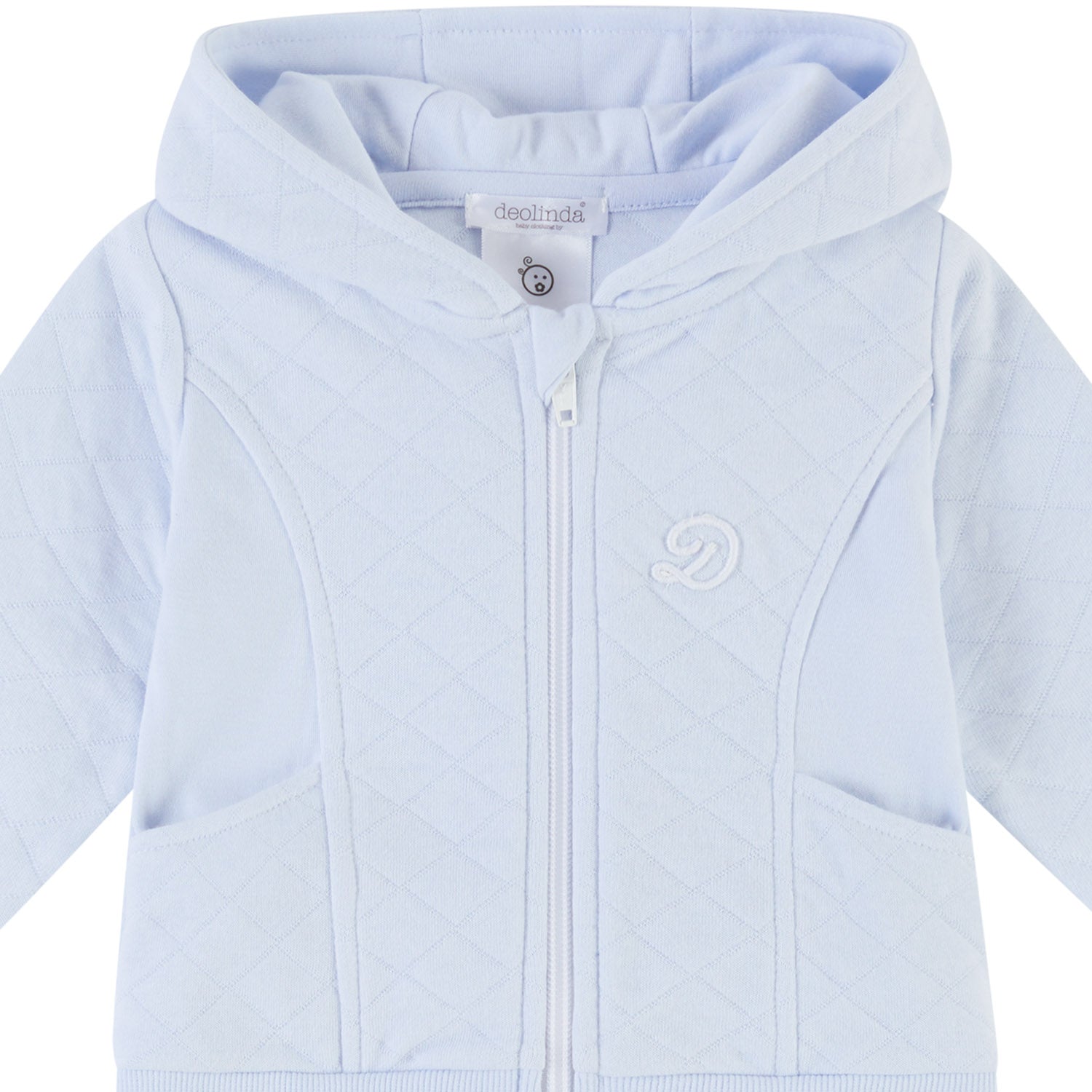 Pale Blue Quilted Tracksuit