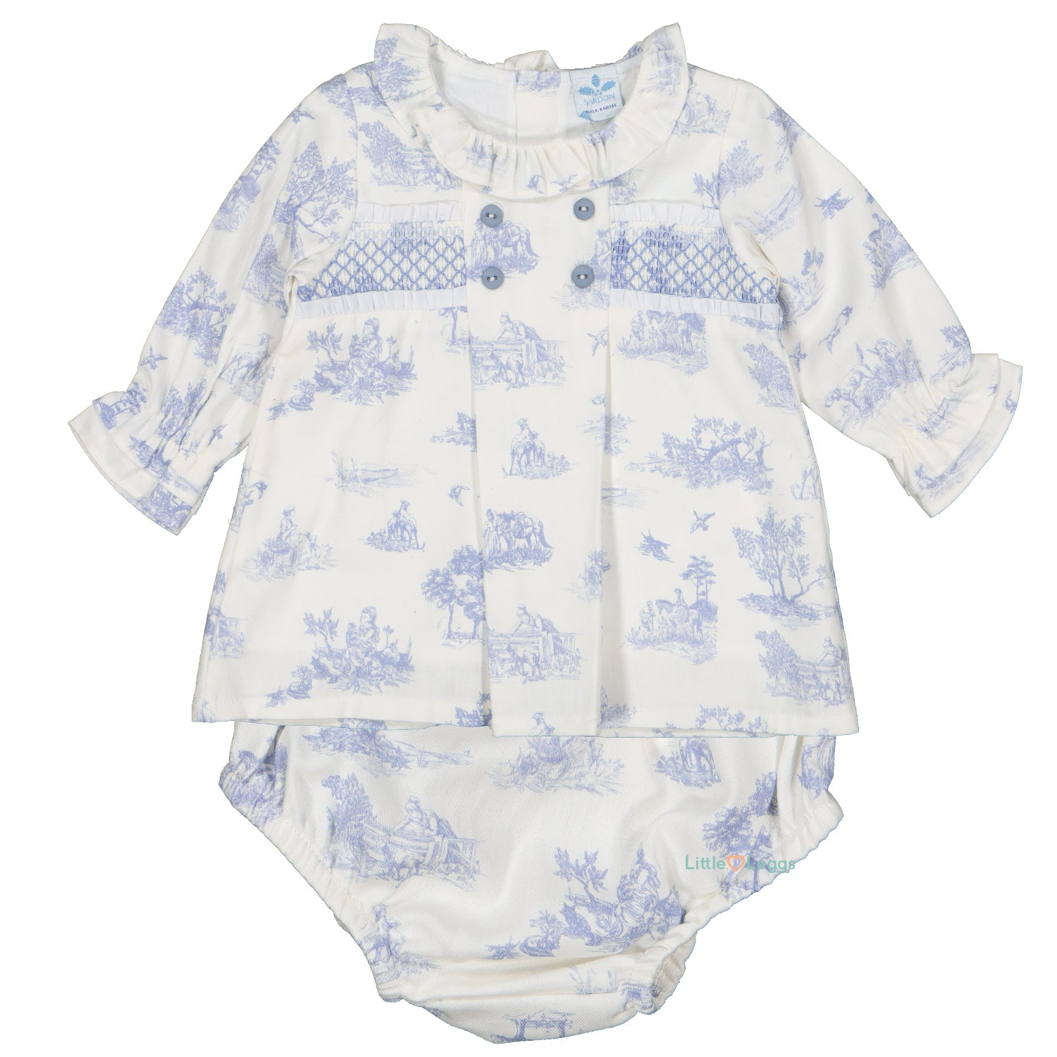 Toile De Jouy Smocked Dress