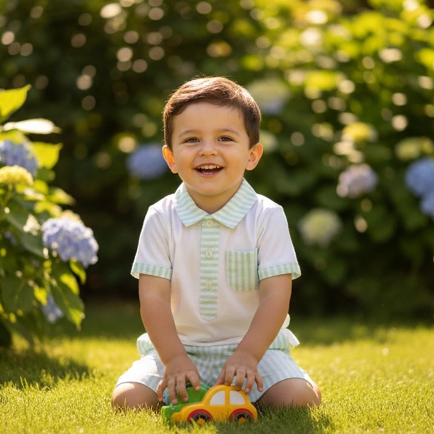 Mint Green Polo Short Set