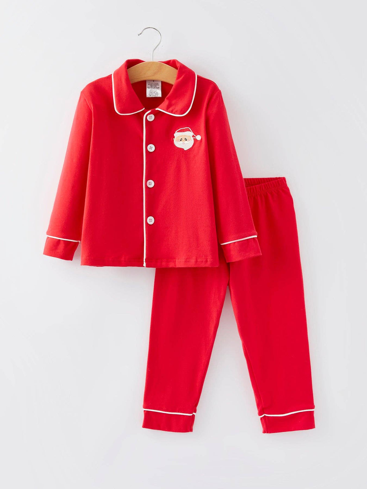 Christmas Red Embroidered Pyjamas
