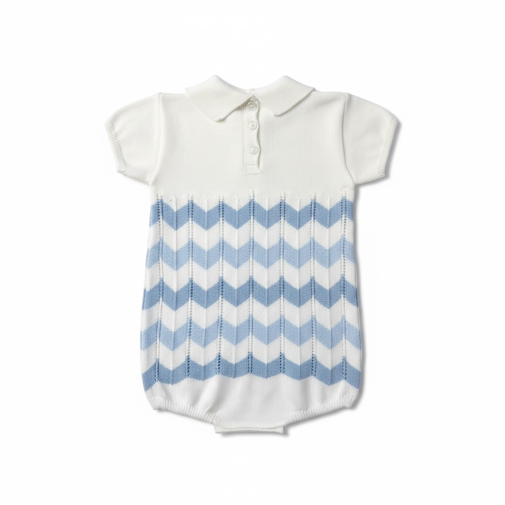 Blue Zig Zag Romper