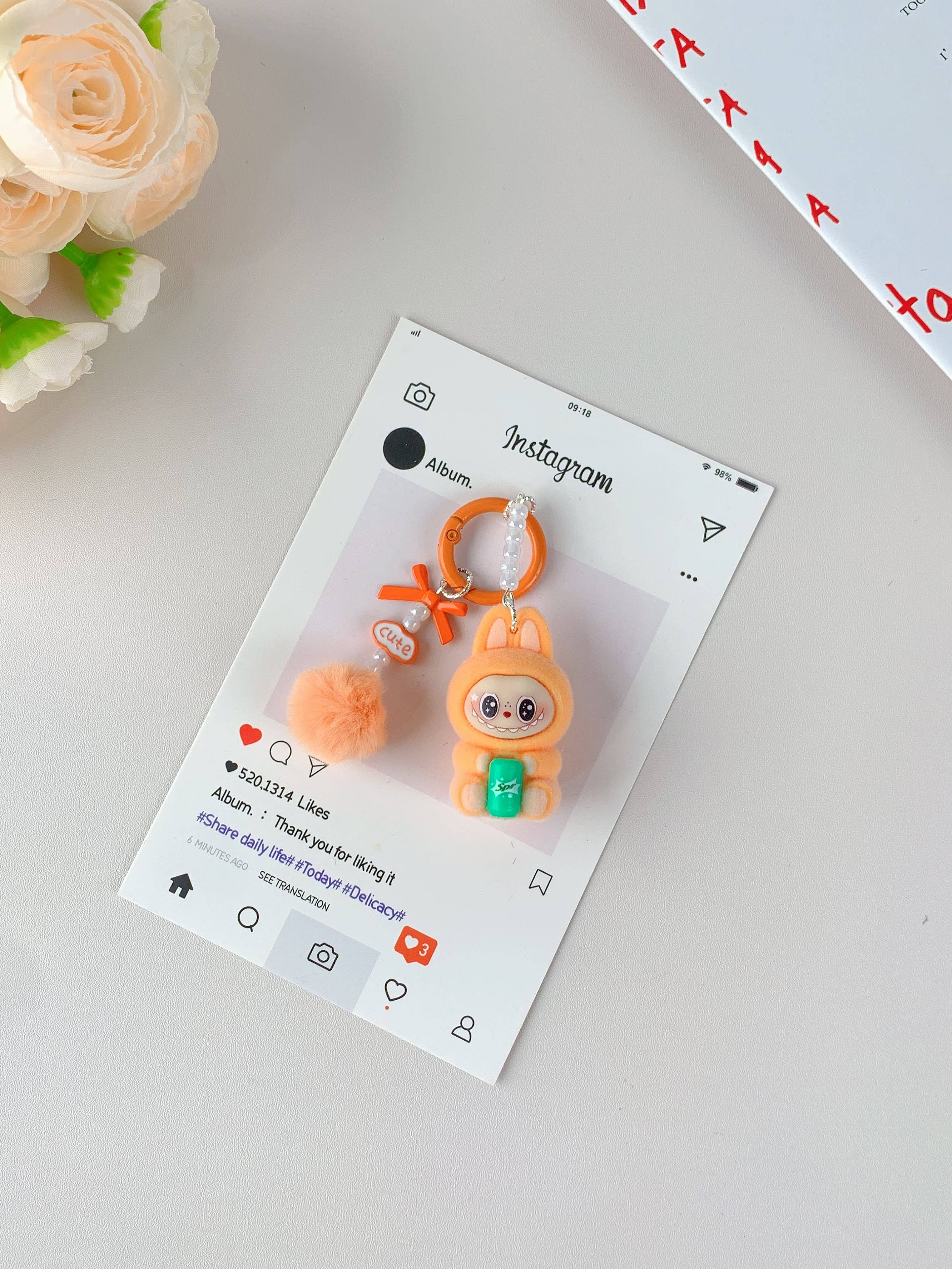 Labubu Hot-Selling Cute Keychain for Girls,Car Key Accessory