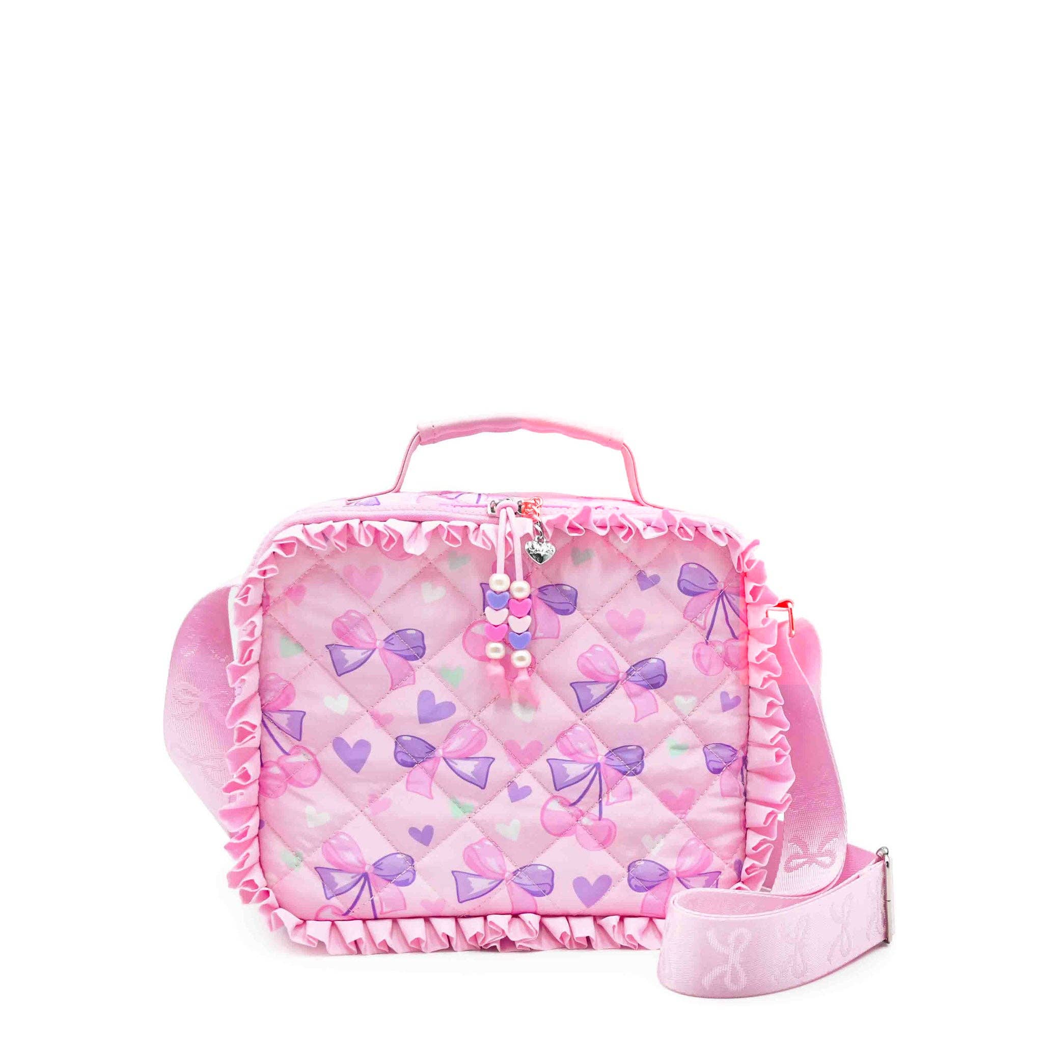 Cherry Bow & Ruffle Quilted Lunch Bag