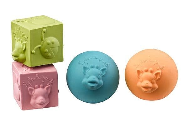 Sophie La Girafe Cubes & Balls - Natural Rubber