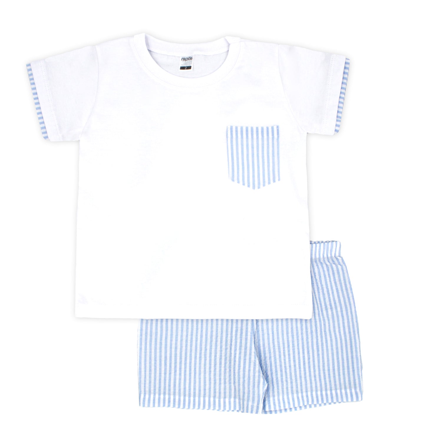 Blue T-shirt & Short Set