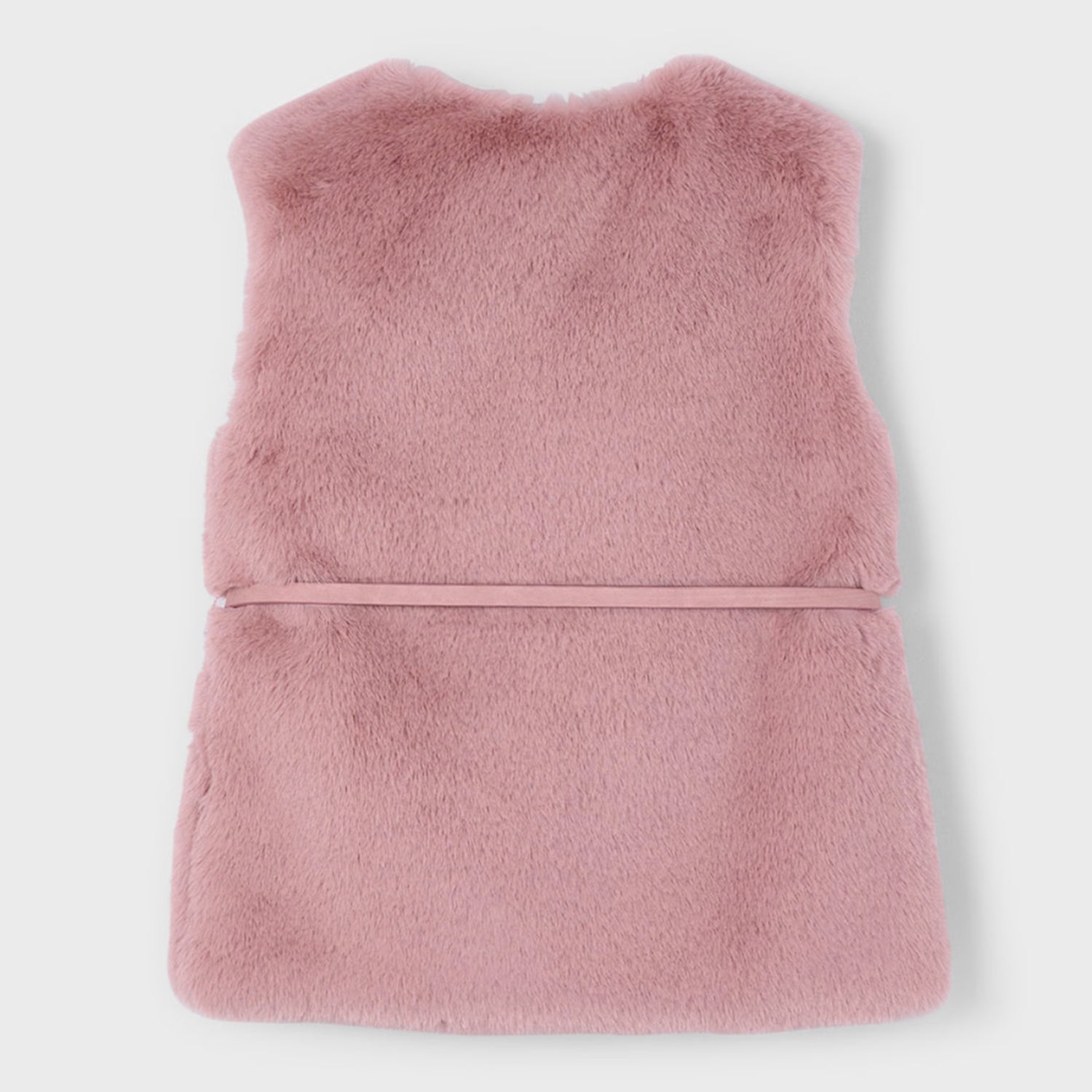 Dusty Pink Faux Fur Gilet