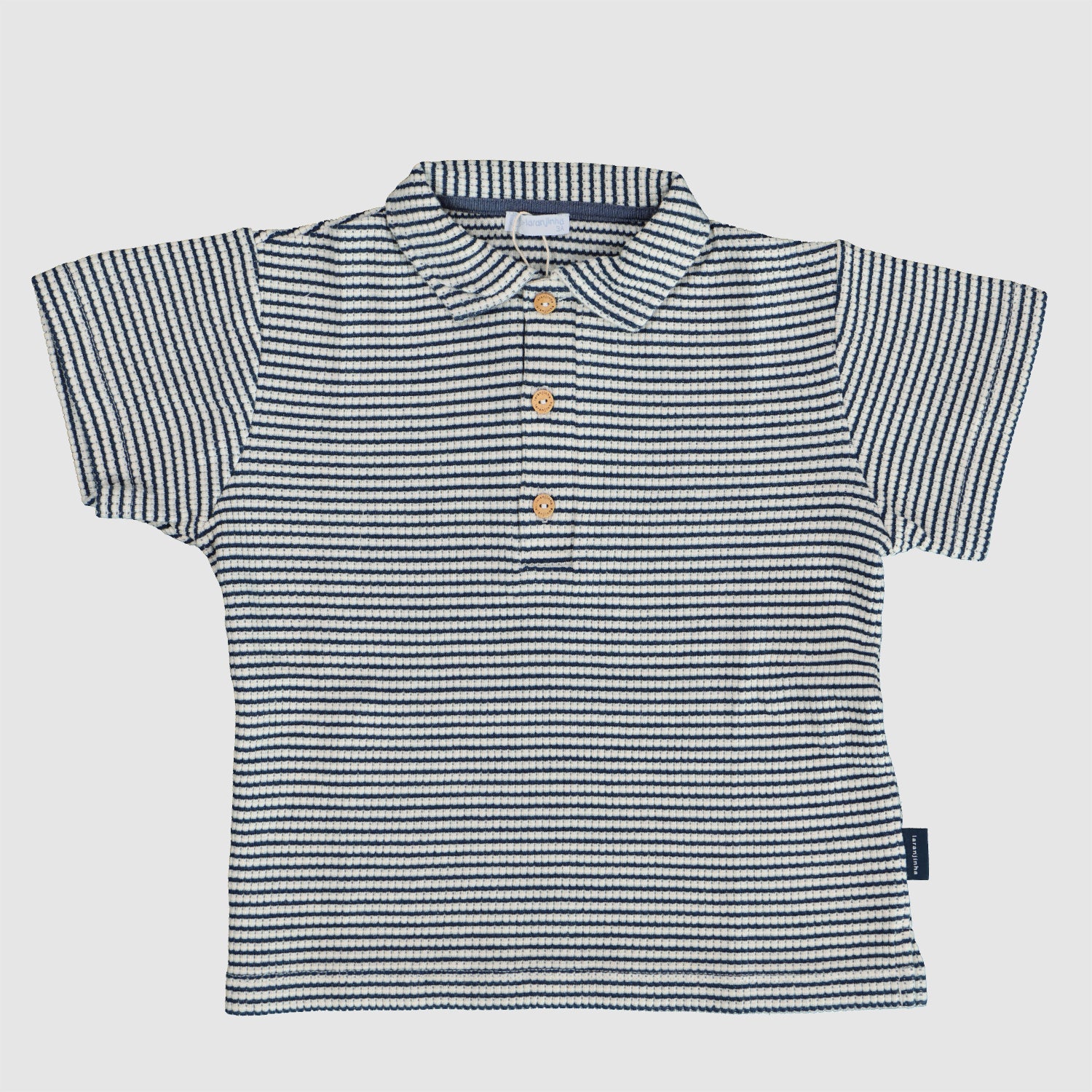 Navy Blue Stripe Polo Shirt