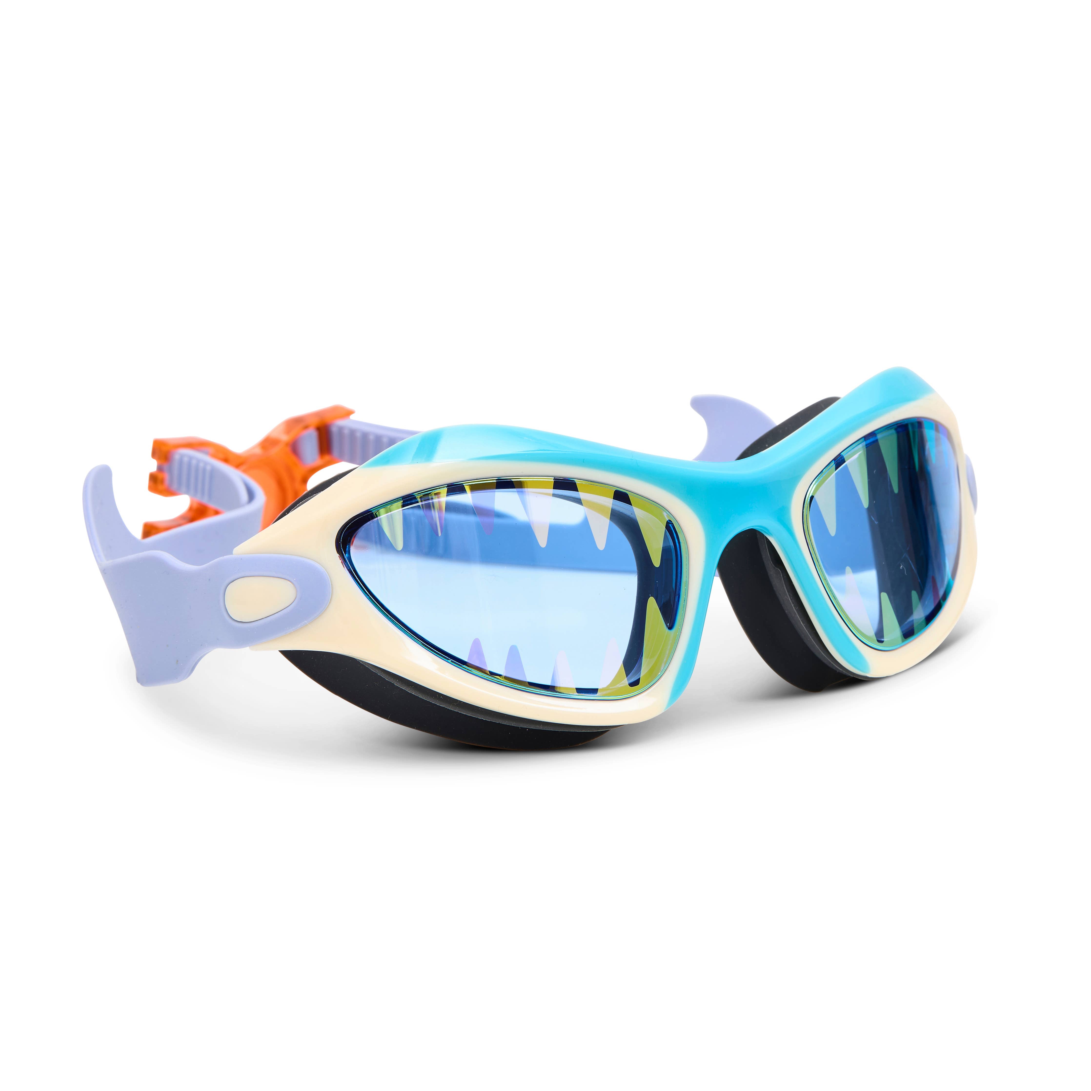 Megamouth Kids' Shark Swim Goggle | Blue & Cream