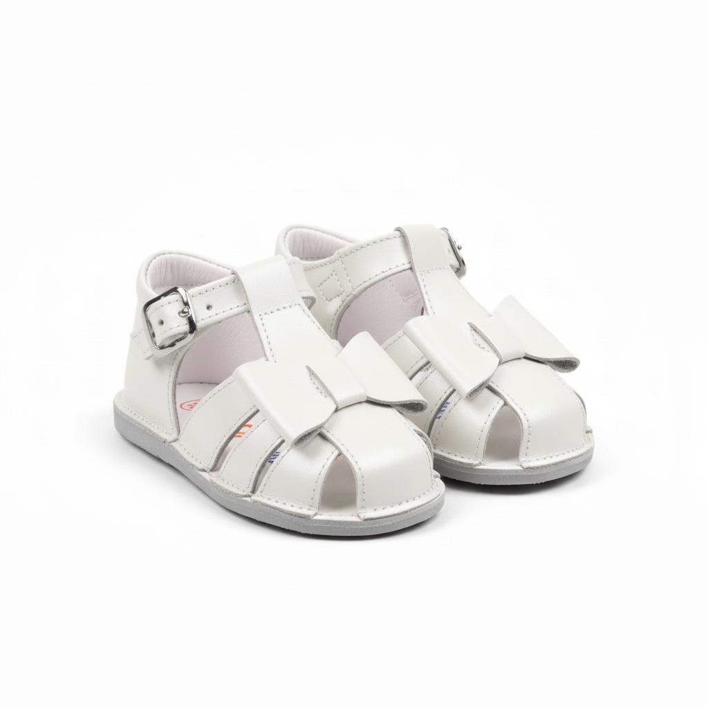 Pearlised White Bow Pre-Walker