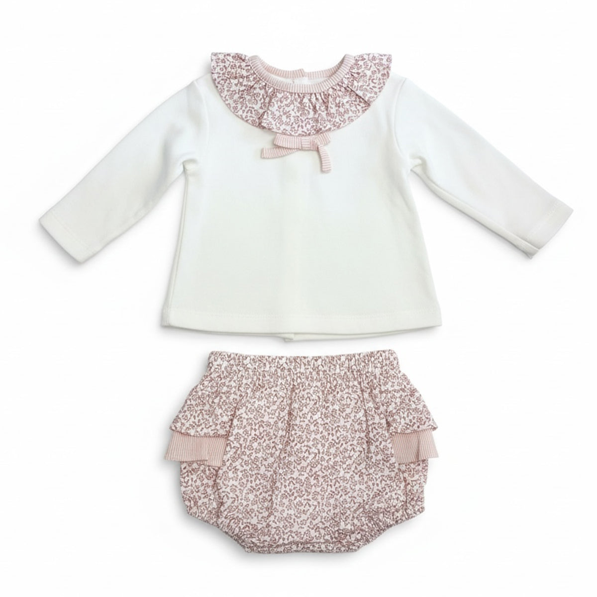 Rose Pink Trim Bloomer Set