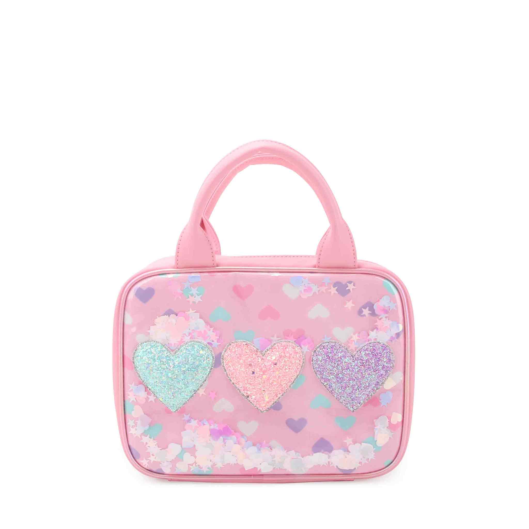 Heart Patched Confetti Lunch  Bag Tote