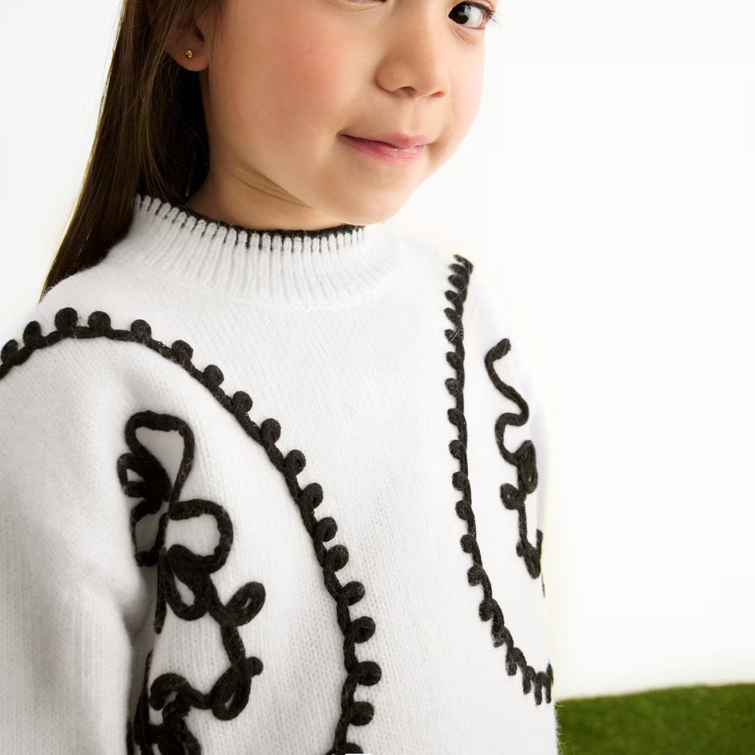 Black & Cream Knitted Flare Set