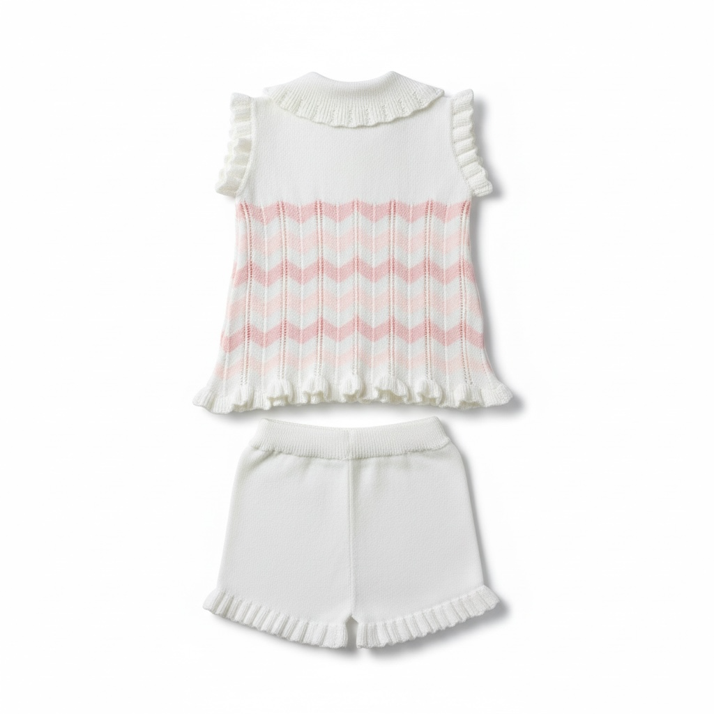 Pink Zig Zag Short Set