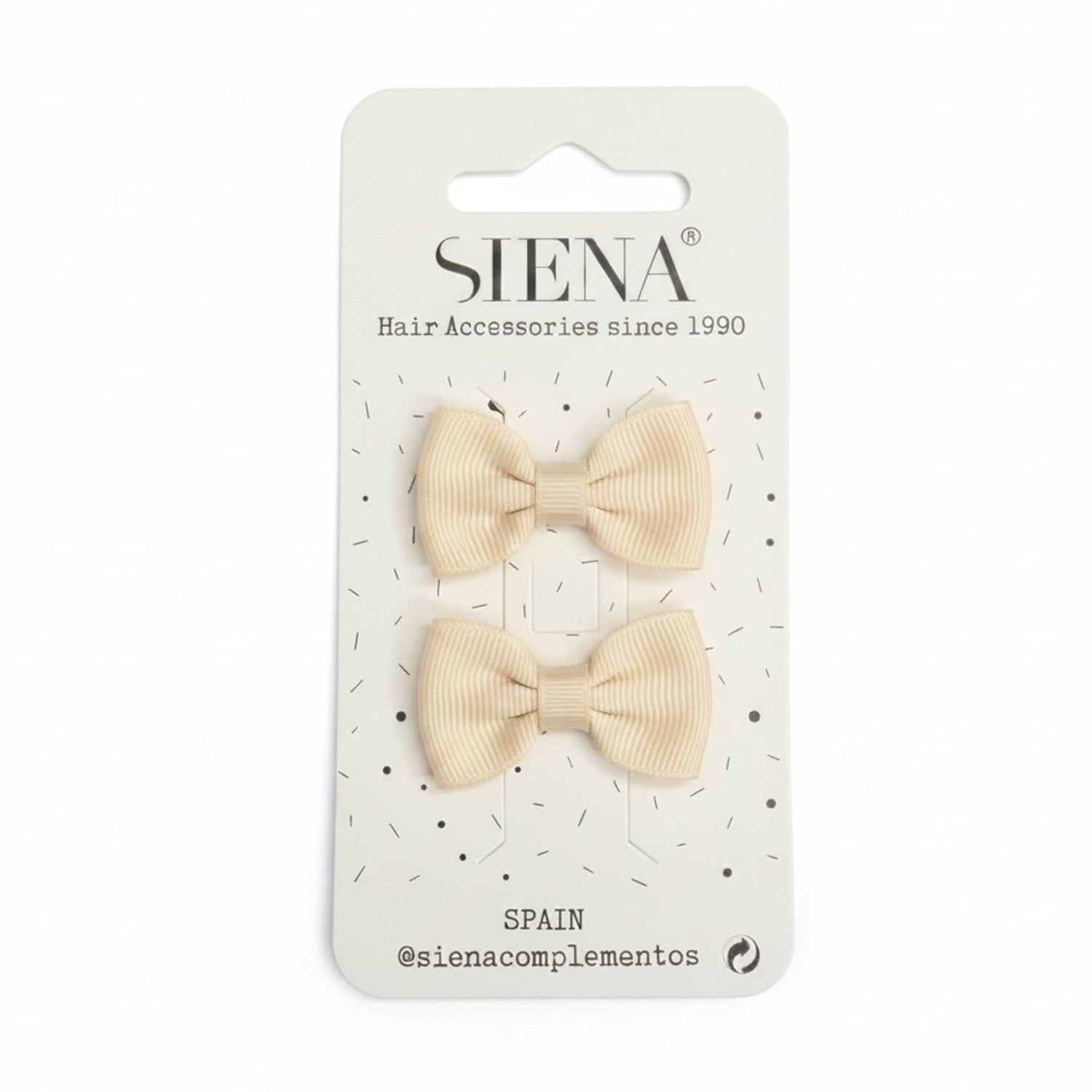 Baby Cream Hair Clips x 2 -3cm