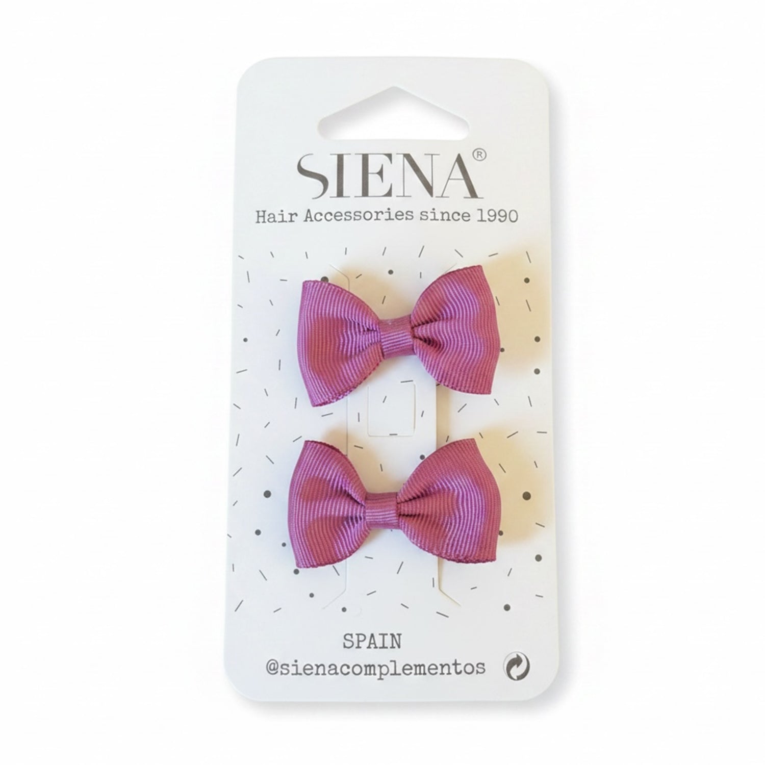 Baby Deep Purple Hair Clips x 2 -3cm
