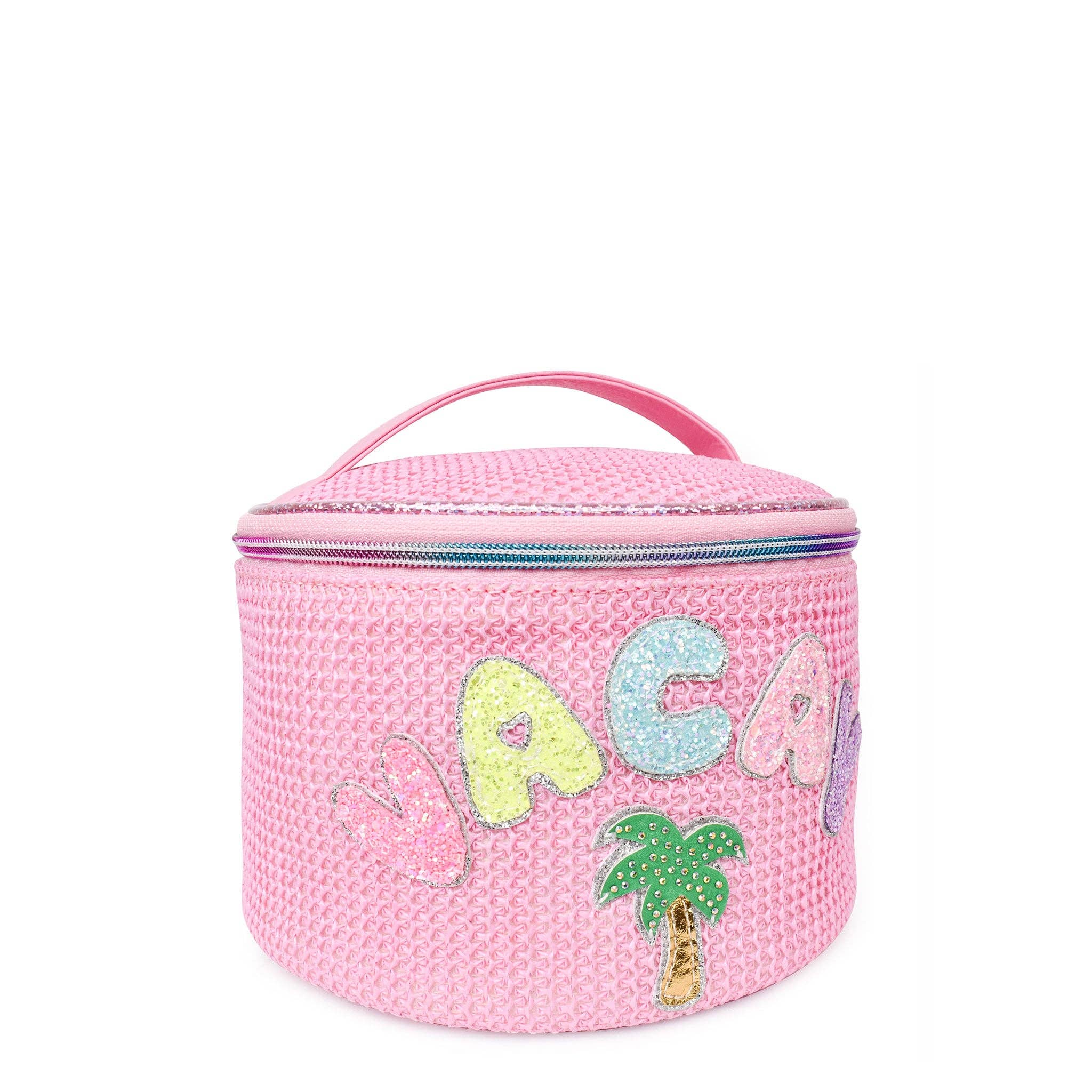 'Vacay' Straw Round Glam Bag