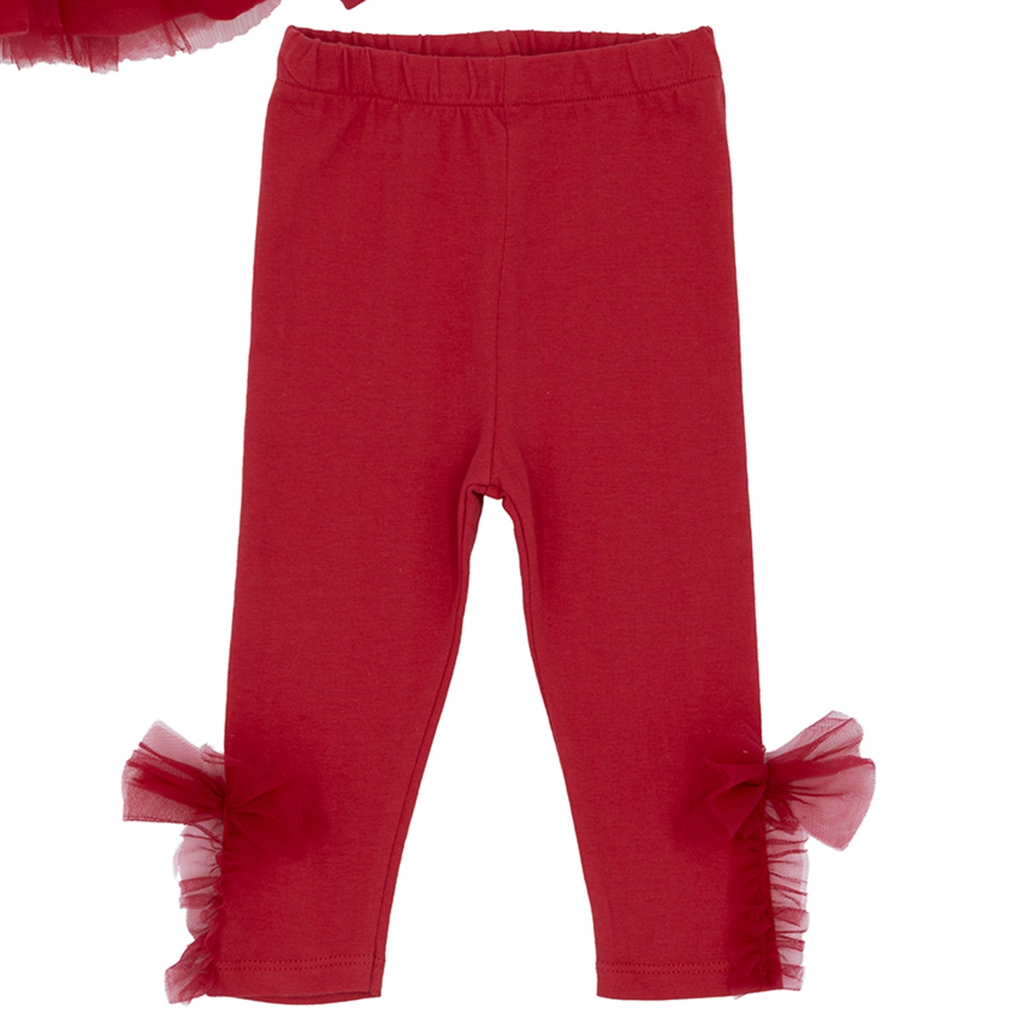 Red Tulle Bow Legging Set