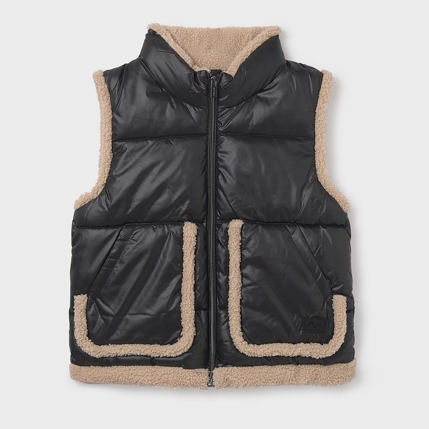 Black Fleece Trim Vest