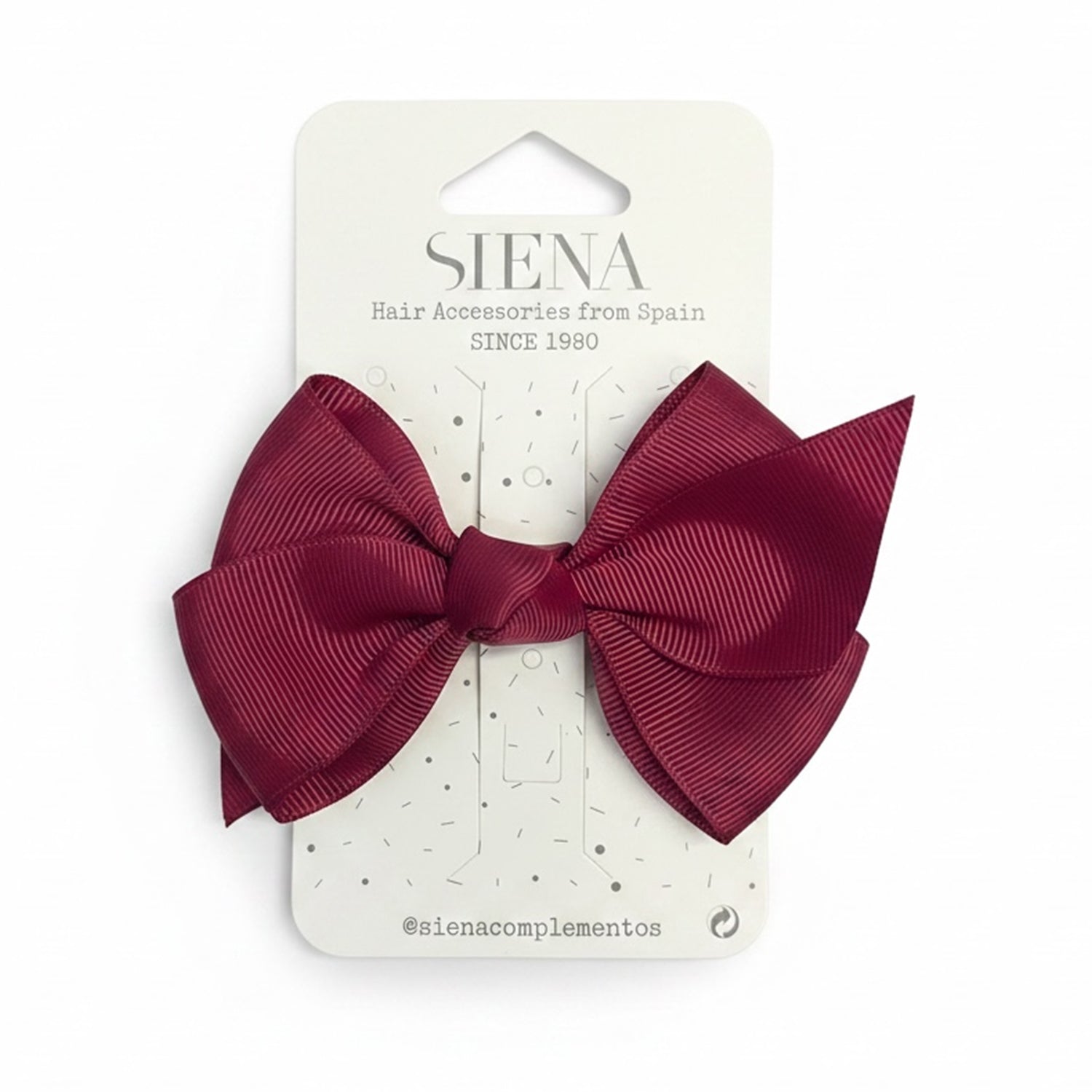 Burgundy Knot Hair Clip -10cm