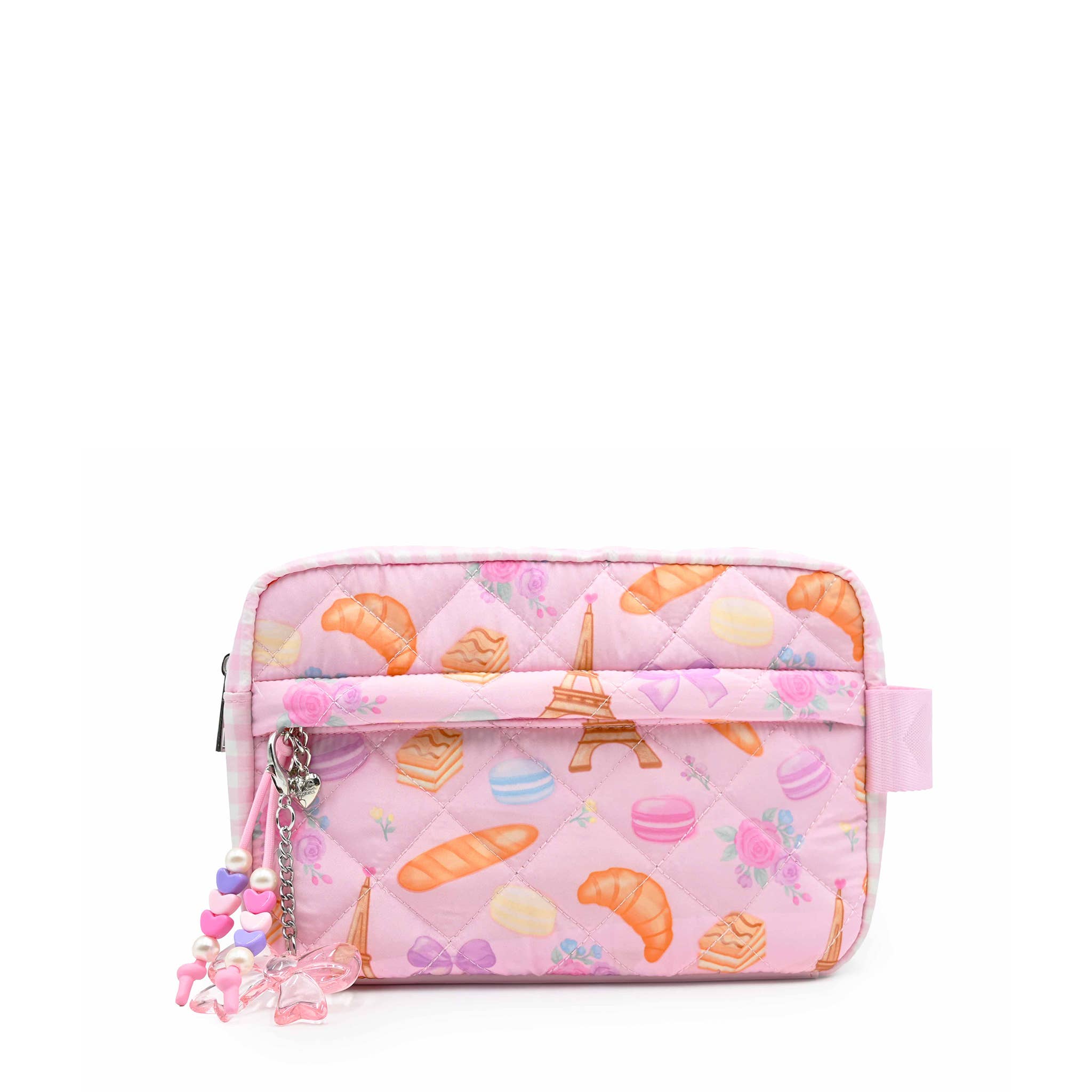 Quilted Paris Printed Pouch