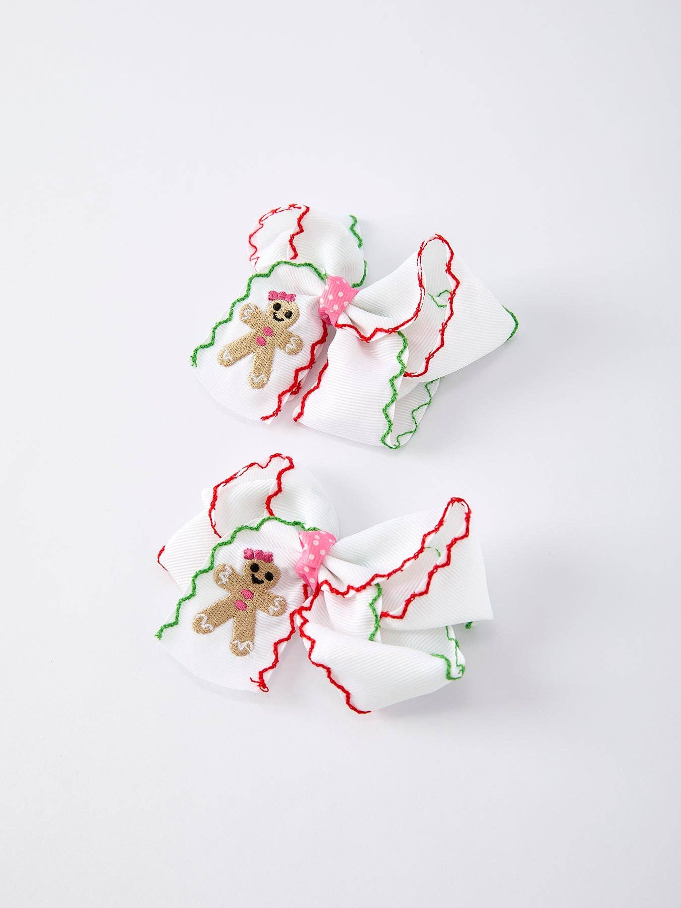 Christmas Gingerbread Hair Bows (2PCS）