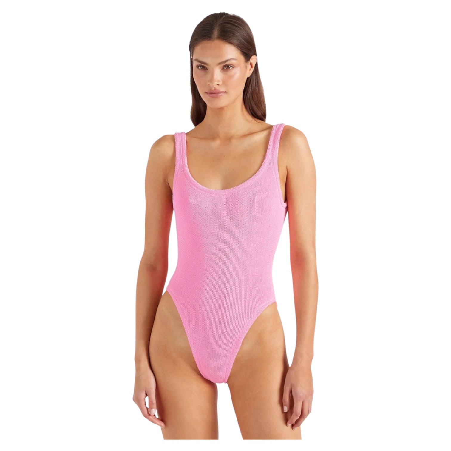 Square Neck Bubblegum Crinckle Swimsuit - Adult