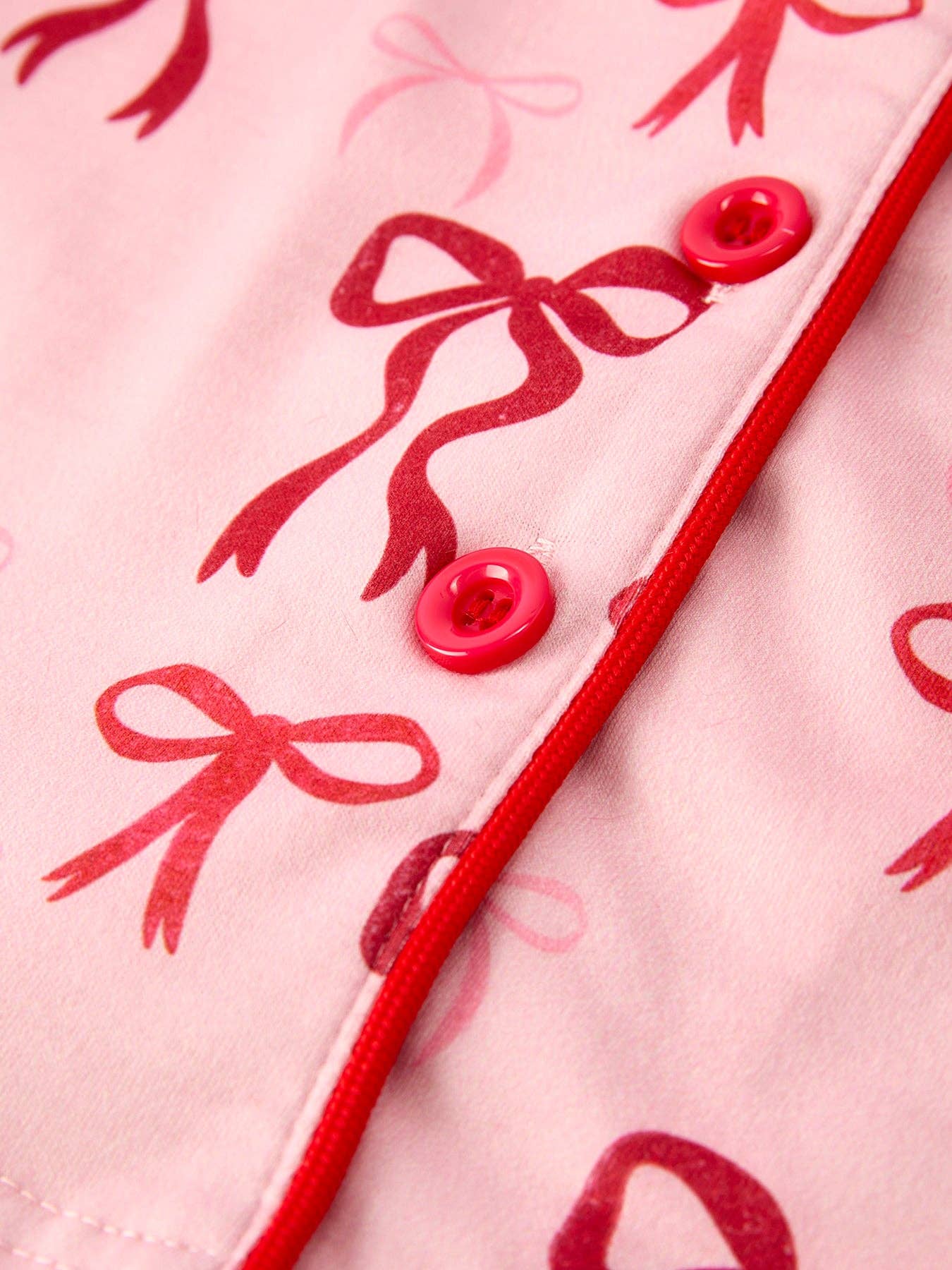 Christmas Bow Pyjamas with Fur Trim