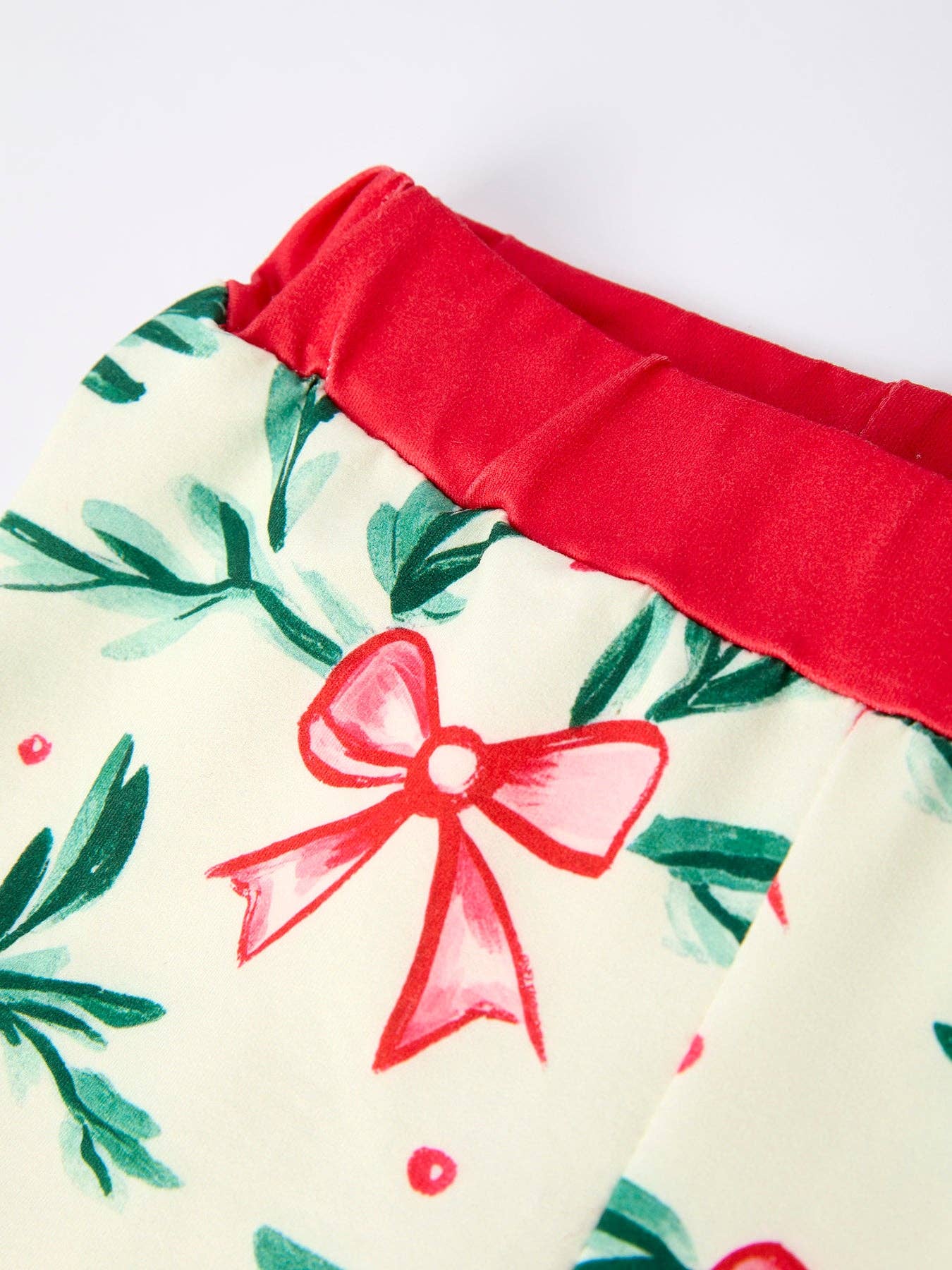 Mommy & Me Matching Christmas Bow and Holly Print Pyjamas - PRE ORDER