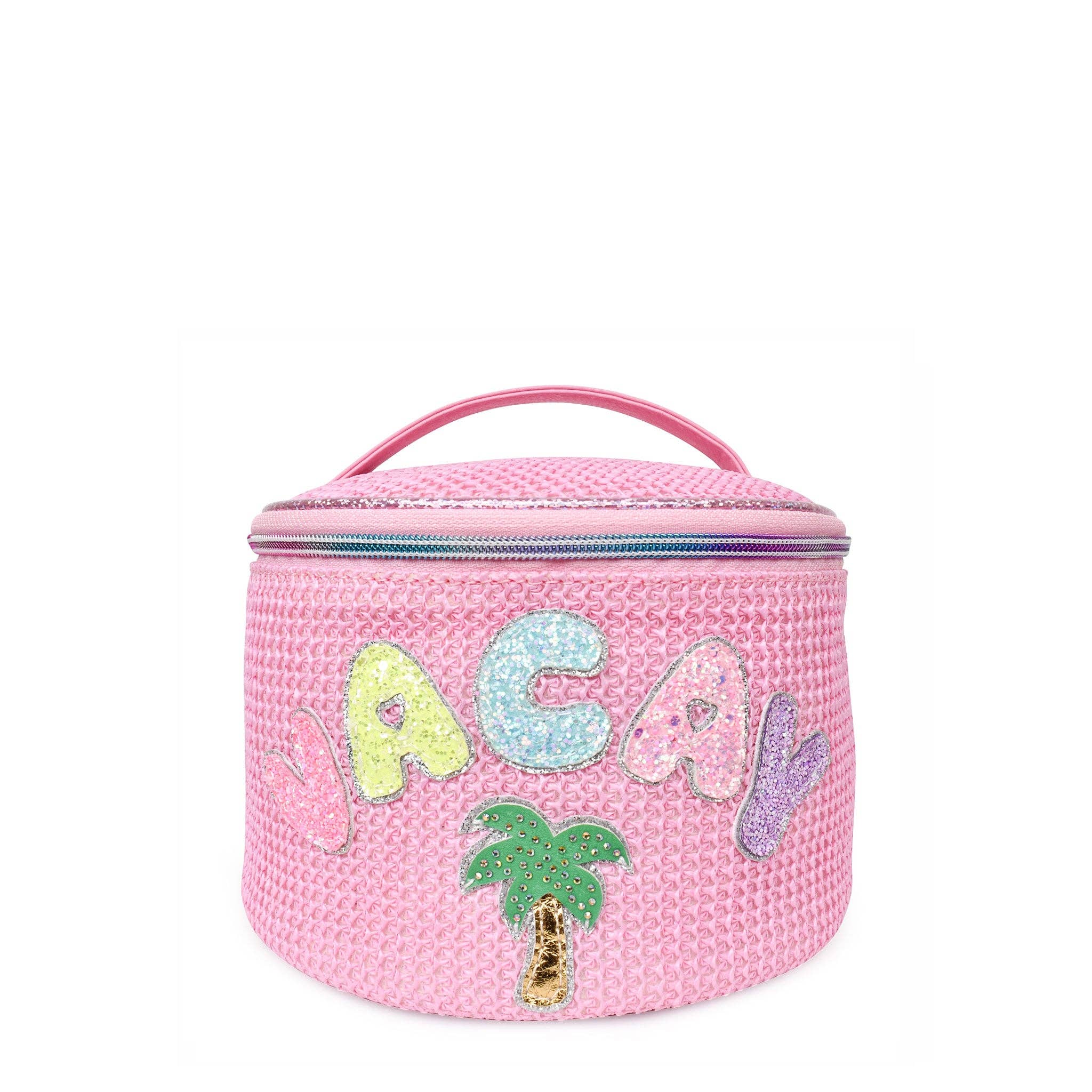 'Vacay' Straw Round Glam Bag