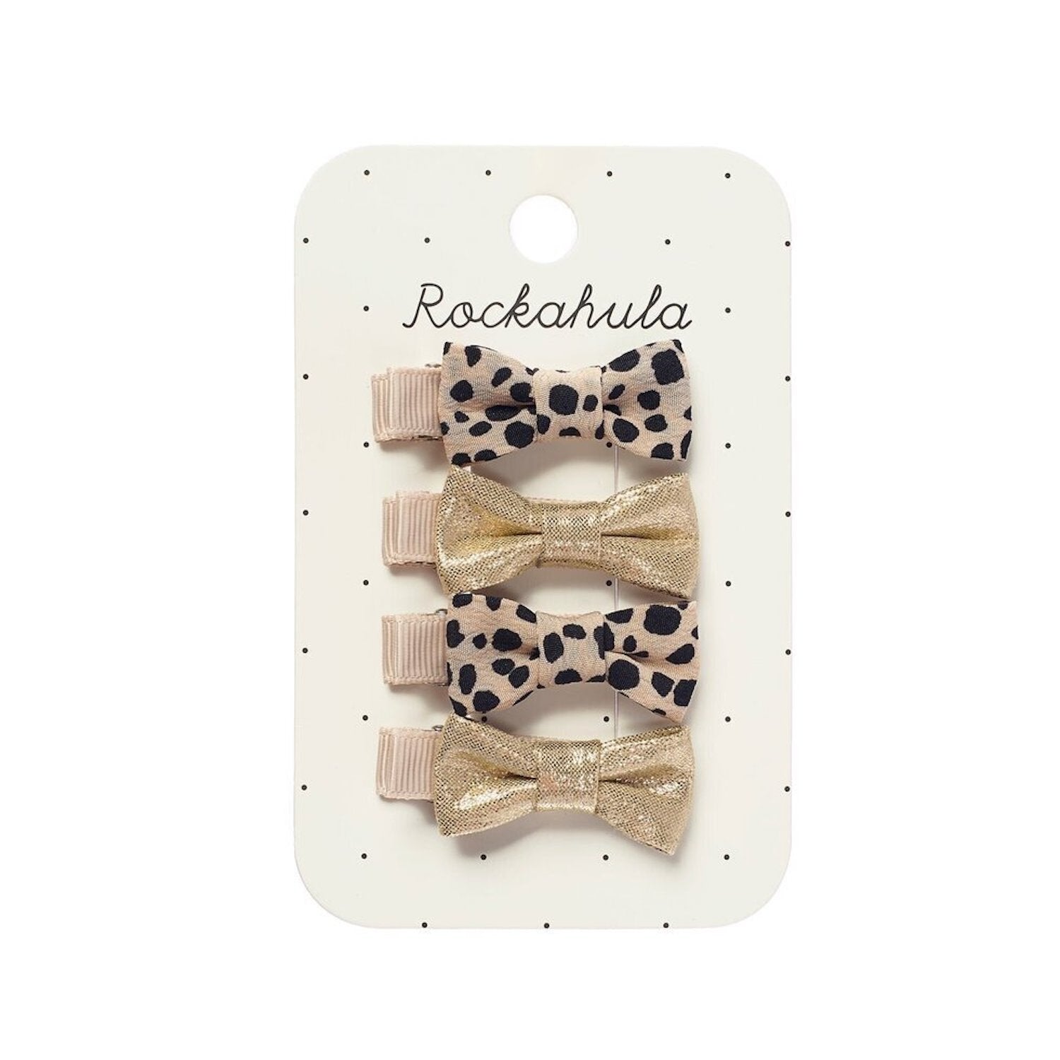 Leopard Shimmer Mini Bow Clip
