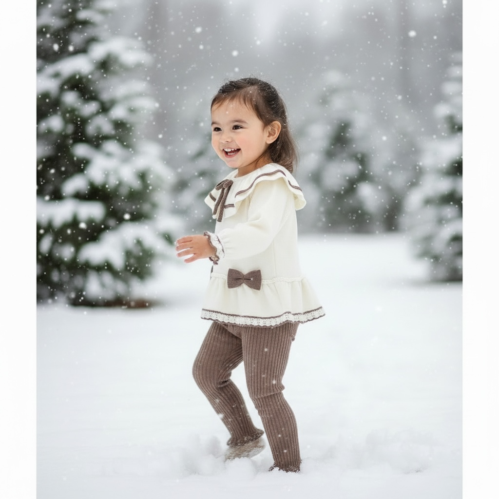 Ivory Overszied Collar Legging Set