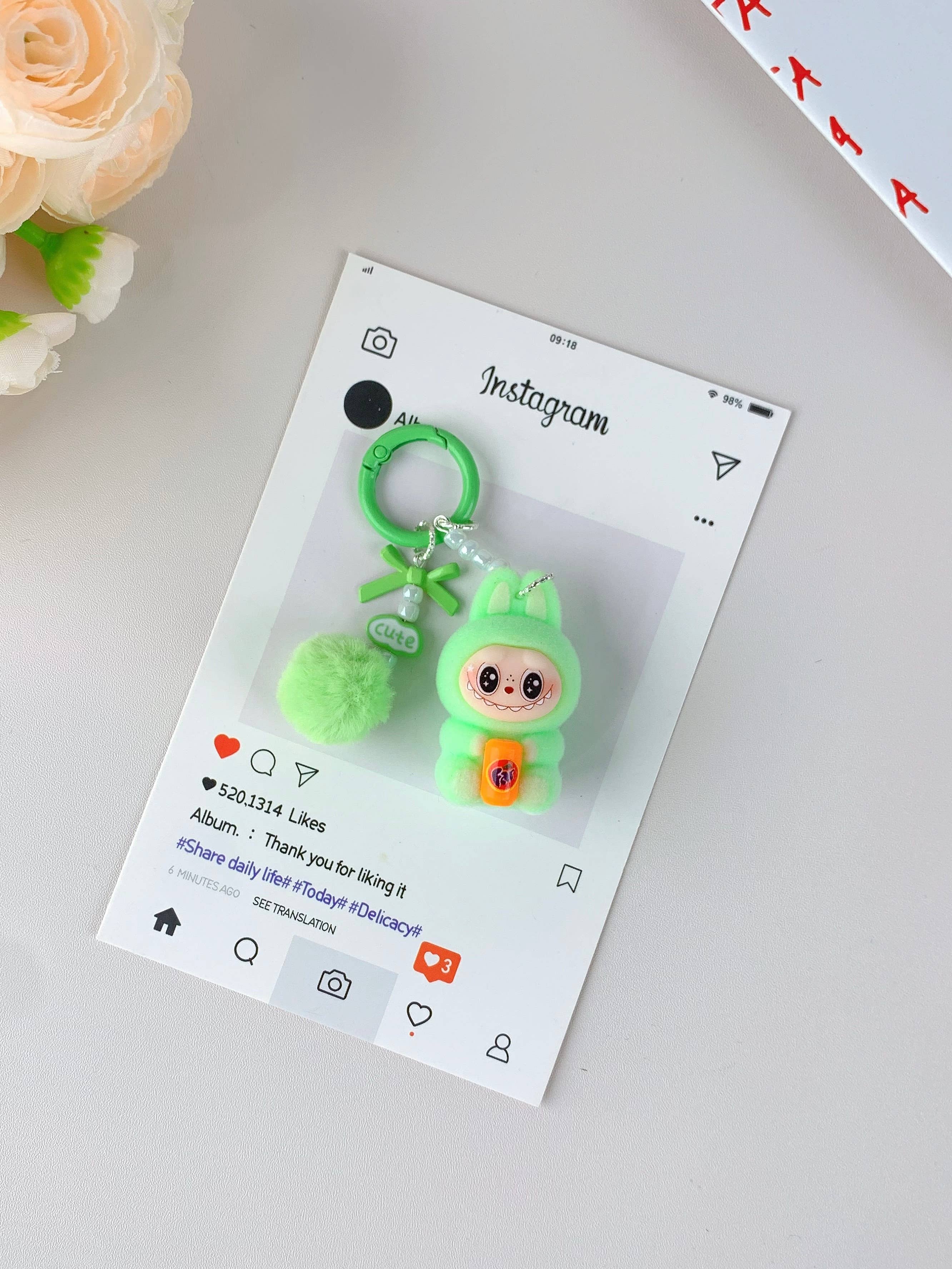 Labubu Hot-Selling Cute Keychain for Girls,Car Key Accessory