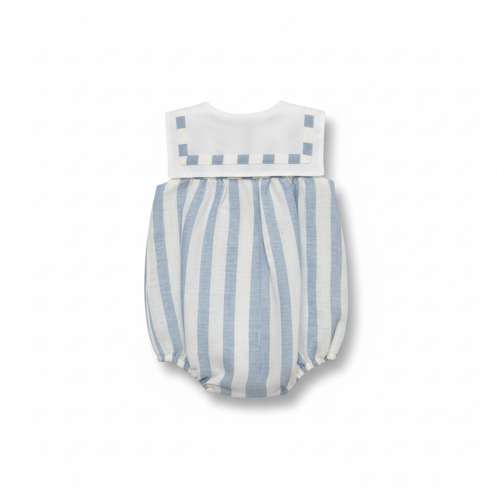 Blue Stripe Romper