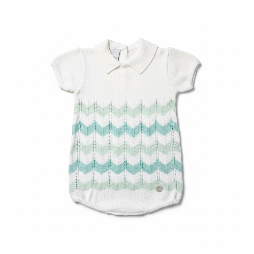 Turquoise Zig Zag Romper