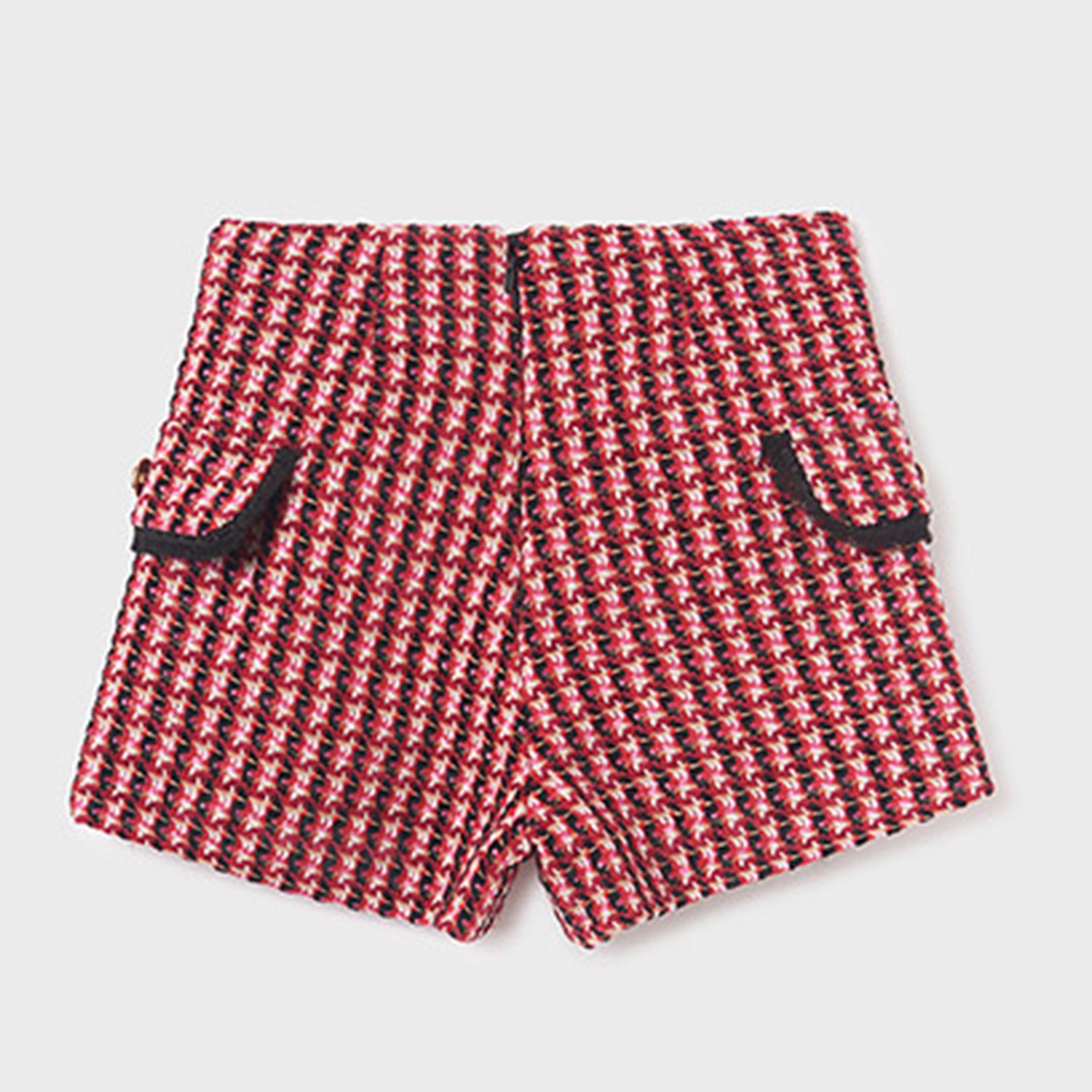 Pink and Black Tweed Shorts