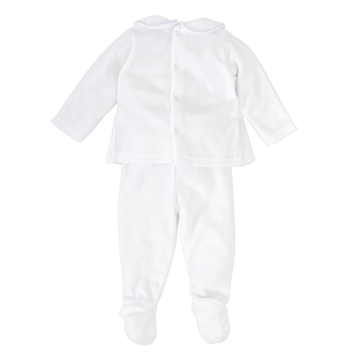 Blue Smocked Trouser Set