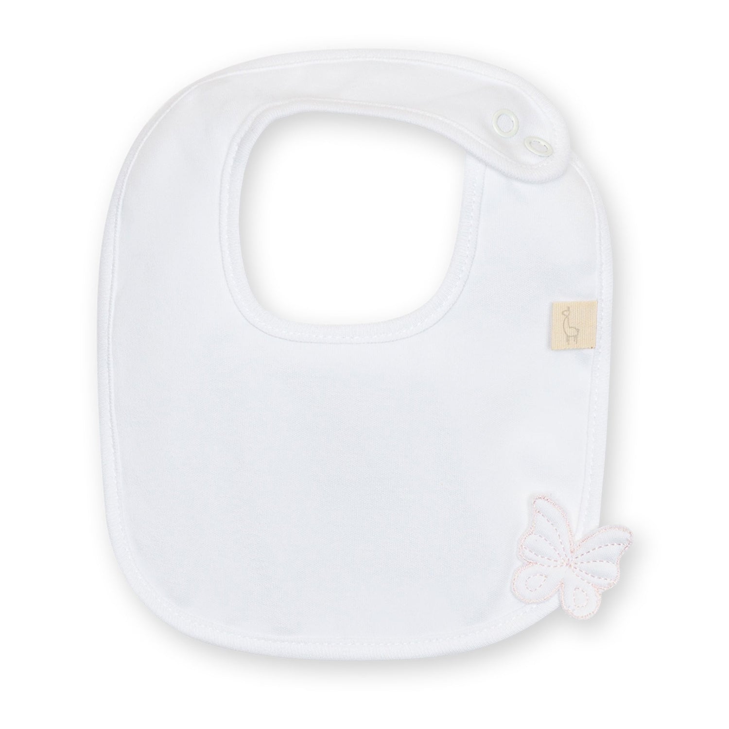White Butterfly Wings Bib